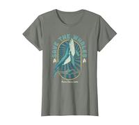 Star Trek IV: The Voyage Home Save The Whales Collection T-Shirt, Women, Olive Heather, Medium