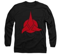 Star Trek Klingon Logo Mens Long Sleeve T Shirt, Black, Small