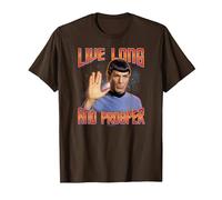 Star Trek Live Long and Prosper T-Shirt, Men, Brown, Medium