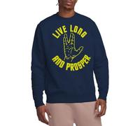 Star Trek Live Long Hand Crew Sweatshirt, Navy, X-Large