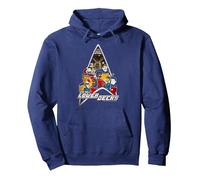 Star Trek: Lower Decks Full Crew Poster Pullover Hoodie, Adult Unisex, Navy Blue, Medium