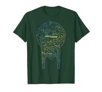 Star Trek: Lower Decks USS Cerritos Group Collage T-Shirt, Men, Dark Green, 3X-Large