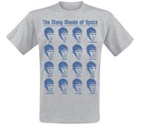 Star Trek Many moods of Spock T-Shirt grey M