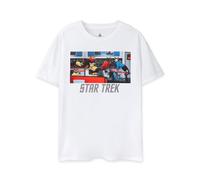 Star Trek Men's Adult Short Sleeved T-Shirt (White) in White | Size: Large Star Trek White L