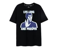 Star Trek Mens Black Live Long and Prosper Short Sleeved T-Shirt - XX-Large