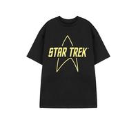 Star Trek Mens Black Logo Short Sleeved T-Shirt - Medium