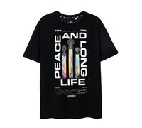 Star Trek Mens Black Peace and Long Life Short Sleeved T-Shirt - Medium