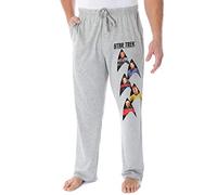 Star Trek Men's Captain Kirk Picard Janeway Archer Sisko Insignia Stack Lounge Pajama Pants (Medium) Heather Grey