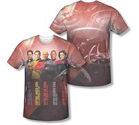 Star Trek - Mens Captains (Front/Back Print) T-Shirt, XX-Large, Sublimate White