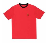 Star Trek Men's Engineering Uniform T-Shirt in Red | Size: Small Star Trek Red S
