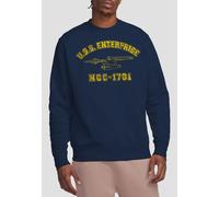 Star Trek Men's Enterprise Athletic Crew Sweatshirt, Navy | Size: XL Star Trek Navy XL