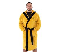 Star Trek Men's Hooded Bathrobe | Yellow | Official Merch | Size: Medium Star Trek Yellow M
