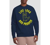 Star Trek Men's Live Long Hand Crew Sweatshirt, Navy | Size: XL Star Trek Navy XL