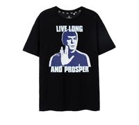 Star Trek Men's Live Long & Prosper Short Sleeved T-Shirt | Black | Officially Licensed Merch | Size: 3XL Star Trek Black 3XL