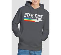Star Trek Men's Rainbow Trail Hoodie, Charcoal | Size: XL Star Trek Charcoal XL