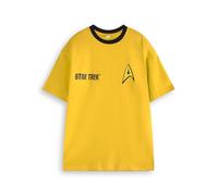 Star Trek Men's T-Shirt | Uniform Graphic Tee for Adults | Iconic Outfit Short-Sleeved Top for Trekkies | Comic Book Movie Film Sci-Fi Apparel Gift for Him