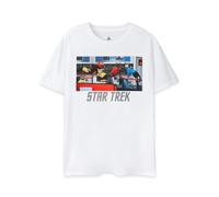 Star Trek Mens White Cats Short Sleeved T-Shirt - X-Large