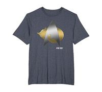 Star Trek Next Generation Kitty Cat Logo T-Shirt, Men's Big and Tall, Heather Blue, 2X Tall