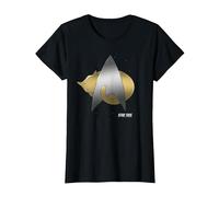 Star Trek Next Generation Kitty Cat Logo T-Shirt, Women, Black, XX-Large