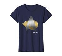 Star Trek Next Generation Kitty Cat Logo T-Shirt, Women, Navy Blue, Large