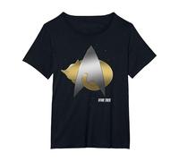 Star Trek Next Generation Kitty Cat Logo T-Shirt, Women's Plus, Black, 2X