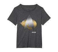Star Trek Next Generation Kitty Cat Logo T-Shirt, Women's Plus, Dark Heather Grey, 2X