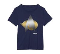 Star Trek Next Generation Kitty Cat Logo T-Shirt, Women's Plus, Navy Blue, 2X