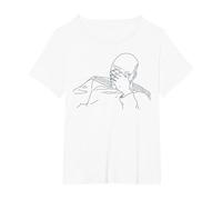 Star Trek Next Generation Picard Face Palm T-Shirt, Women's Plus, White, 2X