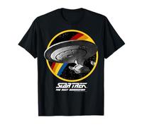 Star Trek Next Generation Rainbow Ship Badge Graphic Tee T-Shirt