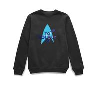 Star Trek Official To Boldly Go Sweatshirt in Black | Size: 2XL Star Trek Black 2XL