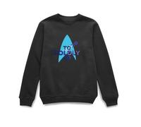 Star Trek Official To Boldly Go Sweatshirt in Black Star Trek Black One Size