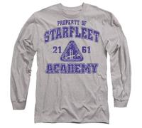 Star Trek Old School Mens Long Sleeve T Shirt, Athletic Heather, Medium