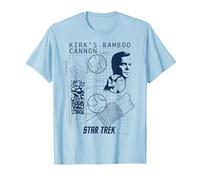 Star Trek Original Series Kirk Bamboo Canon T-Shirt, Men, Baby Blue, 3X-Large