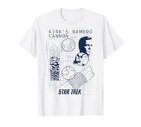 Star Trek Original Series Kirk Bamboo Canon T-Shirt, Men, White, Small