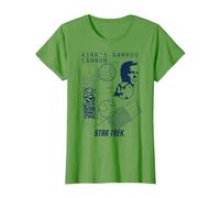 Star Trek Original Series Kirk Bamboo Canon T-Shirt, Women, Grass Green, X-Large