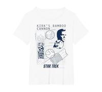 Star Trek Original Series Kirk Bamboo Canon T-Shirt, Women's Plus, White, 6X