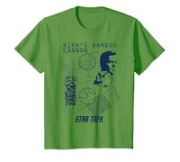 Star Trek Original Series Kirk Bamboo Canon T-Shirt, Youth, Grass Green, Small