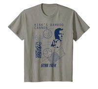 Star Trek Original Series Kirk Bamboo Canon T-Shirt, Youth, Slate Grey, Large