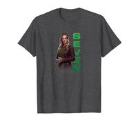 Star Trek: Picard Seven of Nine T-Shirt, Men, Dark Heather Grey, 4X-Large