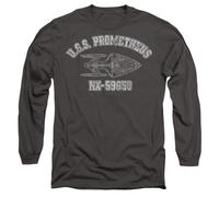 Star Trek Prometheus Athletic Mens Long Sleeve T Shirt, Charcoal, Medium