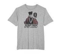 Star Trek Q Point T-Shirt, Men's Big and Tall, Heather Grey, 6X Tall