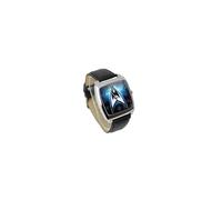 Star Trek Quartz Square Watch Real Leather Band Black