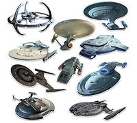 Star Trek Ships Large Sticker Pack Die Cut Vinyl Large Deluxe Stickers Variety Pack - Laptop, Water Bottle, Scrapbooking, Tablet, Skateboard, Indoor/Outdoor