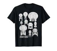 Star Trek Ships Schematics Line Up Graphic T-Shirt T-Shirt