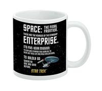 Star Trek Space The Final Frontier Ceramic Coffee Mug, Novelty Gift Mugs for Coffee, Tea and Hot Drinks, 11oz, White