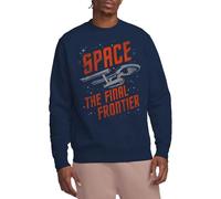 Star Trek Space Travel Crew Sweatshirt, Navy, Large