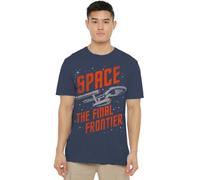 Star Trek Space Travel Unisex T Shirt, Navy, Large