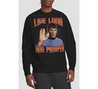 Star Trek St Original Live Long & Prosper Crew Sweatshirt, Black | Size: Large Star Trek Black L