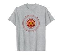 Star Trek Starfleet Command Badge T-Shirt, Men, Heather Grey, Medium