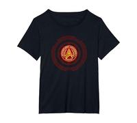 Star Trek Starfleet Command Badge T-Shirt, Women's Plus, Black, 6X